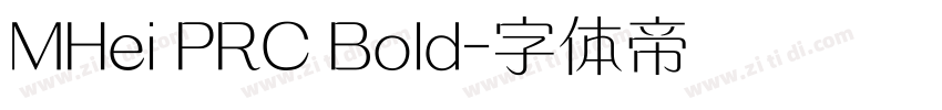 MHei PRC Bold字体转换